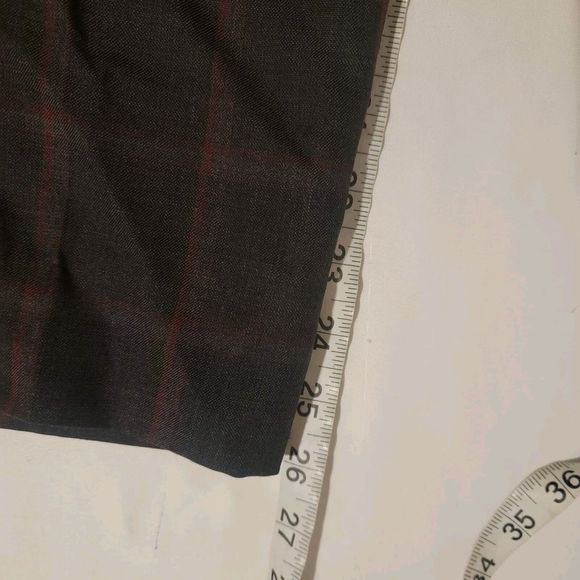 Tiglio Rosso Suit Pants Size Mens 36 Red Black Windowpane Plaid - Picture 6 of 6